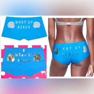 Victoria’s Secret Pink boyshort PINK panties PINK cotton shortie beach seashells